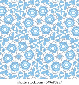 Christmas abstract patterns in form of crystal frosty snowflakes. Winter natural decoration.