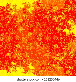 Christmas abstract red and yellow background