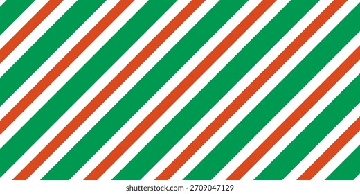 Navidades abstractas sin patrón. Fondo de rayas diagonales rojas y verdes. Bastón de caramelo que repite la decoración moderna