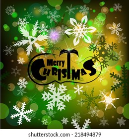 Christmas abstract with  snowflakes. Vector 