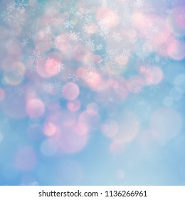 Christmas abstract template. Light background with snowflakes and stars. EPS 10
