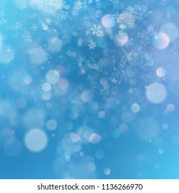 Christmas abstract template. Light background with snowflakes and stars. EPS 10