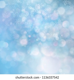 Christmas abstract template. Light background with snowflakes and stars. EPS 10