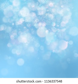 Christmas abstract template. Light background with snowflakes and stars. EPS 10