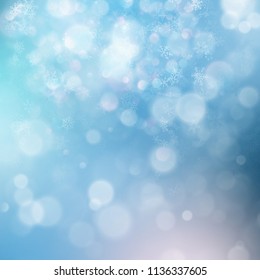 Christmas abstract template. Light background with snowflakes and stars. EPS 10