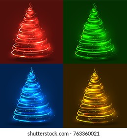 Christmas abstract tree