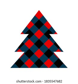 Árbol abstracto de Navidad.  Ilustración vectorial.	