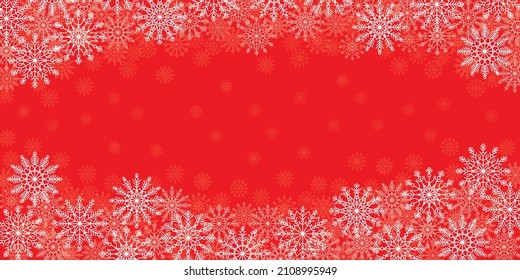 Fondo vectorial abstracto de Navidad con copos de nieve.