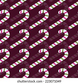 Christmas abstract vector illustration background with lollipops
