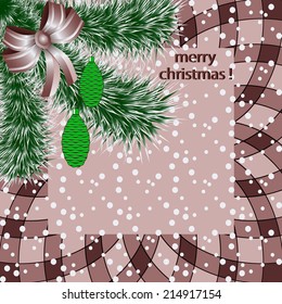 Christmas abstract vector illustration greeting card 