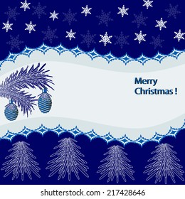 Christmas abstract vector illustration of greeting card