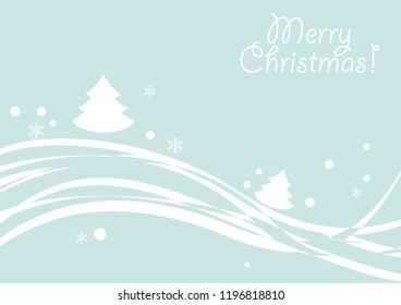 Christmas. Abstract vector illustration. Winter landscape background. 