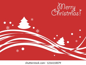 Christmas. Abstract vector illustration. Winter landscape background. 