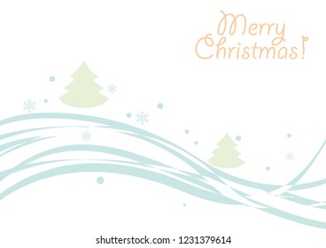 Christmas. Abstract vector illustration. Winter landscape background. 