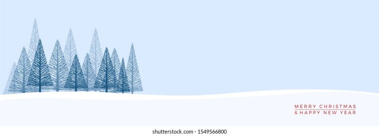 Christmas. Abstract vector illustration. Winter landscape background. 