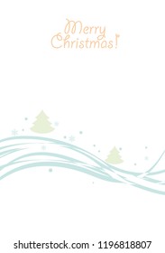 Christmas. Abstract vector vertical illustration. Winter landscape background.