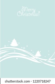 Christmas. Abstract vector vertical illustration. Winter landscape background.