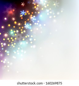 Christmas abstract violet background with snowflakes