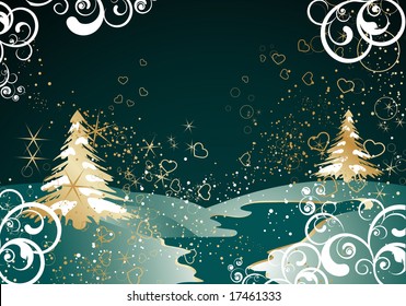 Christmas abstraction. Vector illustration for design.