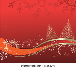 Christmas abstraction. Vector illustration for design.