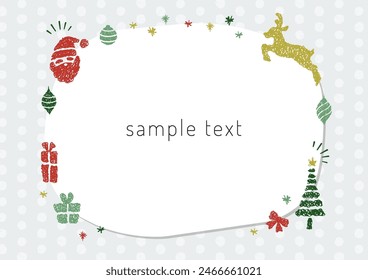 Christmas accessories doodle frame material