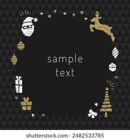 Christmas accessories doodle frame material