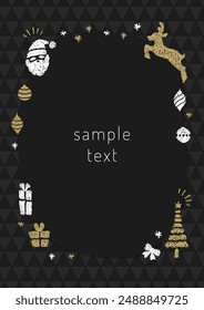 Christmas accessories doodle frame material