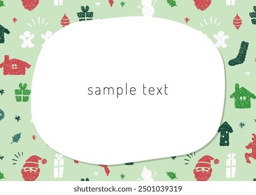 Christmas accessories doodle frame material