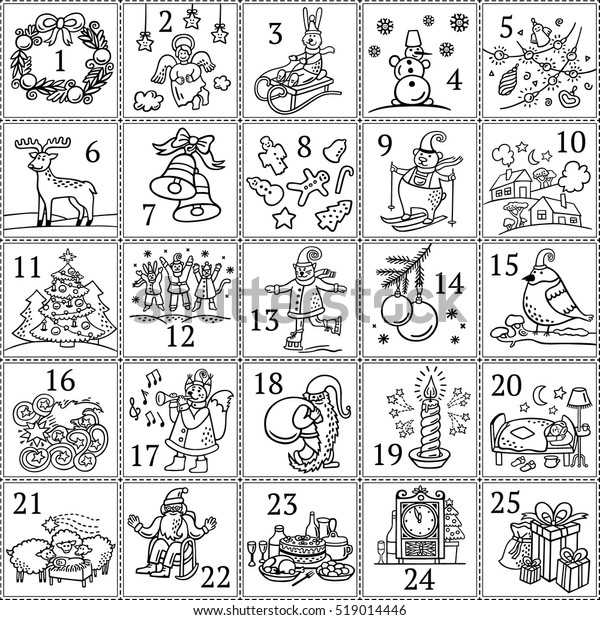 Download 305+ Crafts Christmas Countdown Craft Coloring Pages PNG PDF
