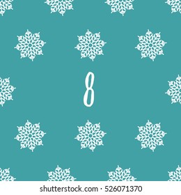 Christmas advent calendar set. Printable card