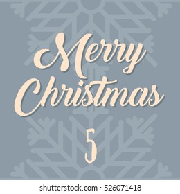 Christmas advent calendar set. Printable card