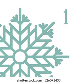 Christmas advent calendar set. Printable card.