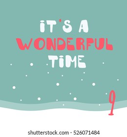Christmas advent calendar set. Printable card.
