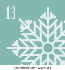 Christmas advent calendar set. Printable card