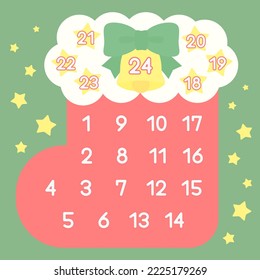 Christmas Advent Calendar Christmas Stocking