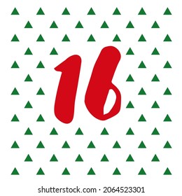 Christmas Advent calendar template in flat style.