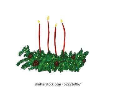Christmas advent wreath cone