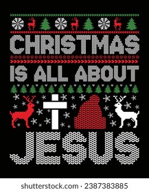 CHRISTMAS IS ALL ABOUT JESUS TSHIRT DESIGN