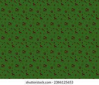 Christmas All-Over Pattern Background: Seamless Pattern