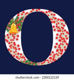 Ilustración del alfabeto de Navidad. Vector de alfabetos en el tema de Navidad. Letra roja y verde mayúscula A a Z.Set de alfabeto vectorial inglés. 
Letras en mayúsculas.

