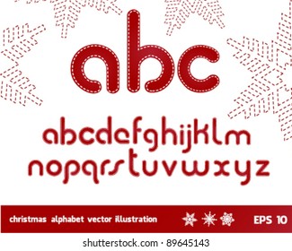 Christmas Alphabet Vector Illustration