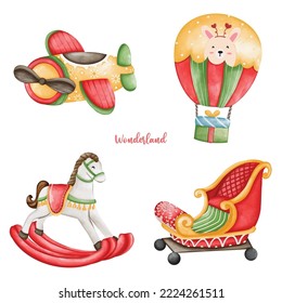Christmas amusement park element, Christmas circus, Wonderland Christmas