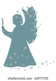 Christmas angel with a candle