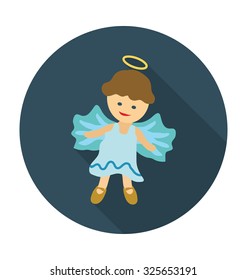 
Christmas Angel Colored Vector Icon
