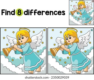 Christmas Angel Find The Differences