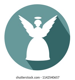 Christmas angel flat design icon vector eps 10 svg