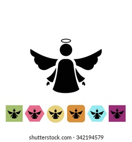 Christmas angel icon