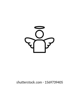 Christmas angel icon vector illustration
