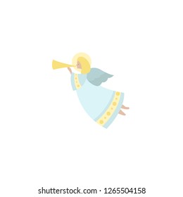 Christmas angel icon. Woman angel icon.