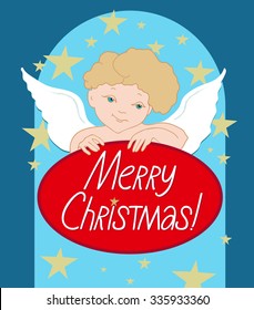 Christmas angel isolated